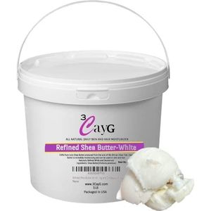 3CayG 5lb emmer wit geraffineerde sheaboter gedeoderiseerde huid en haar lichaamsboter gebruik voor zeep maken en slagroom body butter