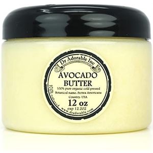 Avocado Boter Pure Organisch Geraffineerd Rauw door Dr.Adorable 12oz