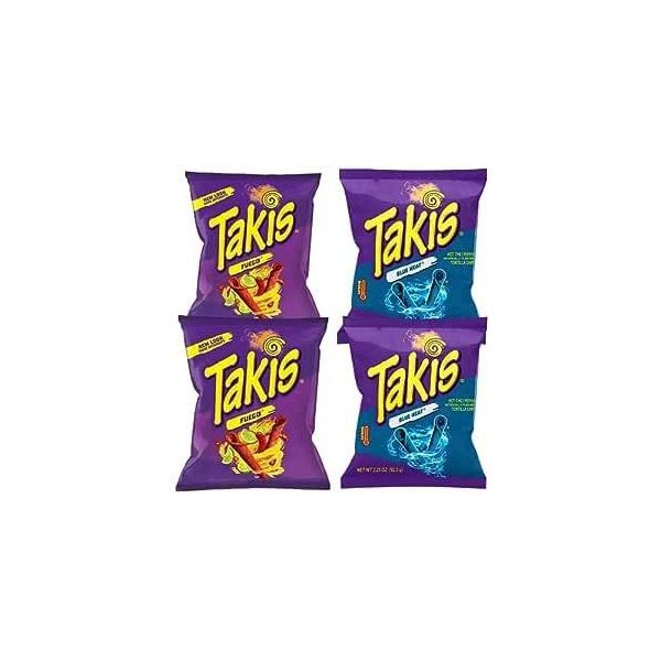 2 x TAKIS BLUE HEAT HOT CHILLI PEPPER TORTILLA CHIPS 200G MEX