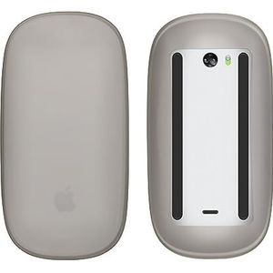 kwmobile Siliconen beschermhoes compatibel met Apple Magic Mouse 1/2 - Zachte muis hoes - Meer grip - Deels doorschijnend - zwart
