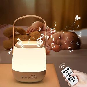 ONEFIRE Nachtlampje, Nachtkastje Aanraaklamp, USB Tafellamp met Afstandsbediening en Timer, Dimbare Kleurveranderende LED Nachtlamp Muziekspeler, Bedlamp voor Slaapkamer/Kinderkamer/Verjaardagscadeau