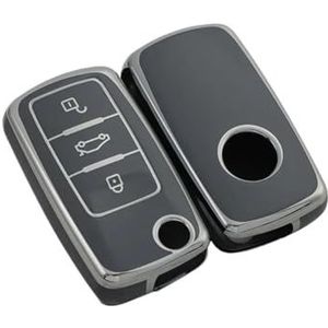 Sleutelbehuizing houder Autosleutel Case Cover Sleutelhanger Sleutel Voor Mouwen Voor Langyi Voor Sagitar Voor Jetta Voor Weiling Voor Bora Sleutelhanger Autosleutel Case Sleutelbehuizing(White)