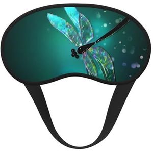 QGWDYYJQ Galaxy Animal Dragonfly Printed Blackout Sleep Mask Soft Eye Mask Sleep Aid Oogmasker