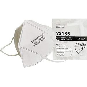 EexiInherent 10 FFP2 adembeschermingsmaskers – stofdicht – hoge filtratie 5-laags – CE 2834 gecertificeerd – EN149 – bevat geen Grafeen