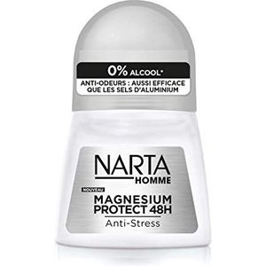 NARTA Anti-stress-deodorant Roll On Bille, heren, magnesium, anti-stress-bescherming, 50 ml