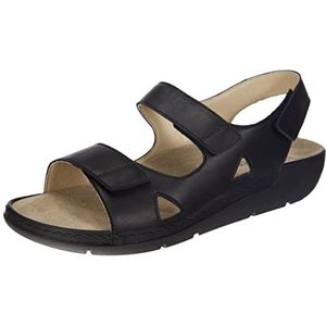 Berkemann Dames Leona sandaal, zwart, 37.5 EU