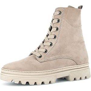 Gabor Dames Biker Boots, vrouwen enkellaarzen, verwisselbaar voetbed, gemiddelde extra breedte (G), Beige Silk, 42 EU