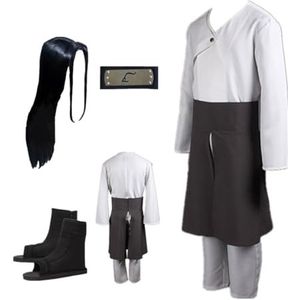 MANMICOS Amerikaanse maat Anime Neji Cosplay Kostuums witte kleding Heren Halloween pak (Medium)