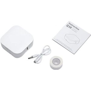 Q30 Labelprinter Miniprinter Zakformaat Thermische Labelmaker Draadloze Sticker Zakformaat Draagbare Printer(White)