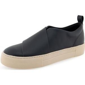 Aerosoles Dames Brighton Sneaker, zwart leer, 5.5 UK, Zwart leder, 38.5 EU