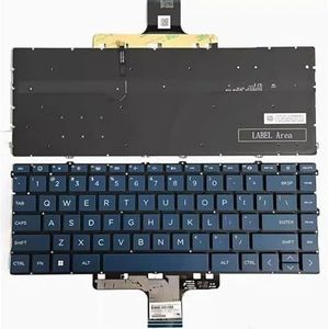 Voor HP 14-EM 14-EP 14-EK 15-EY 15-EW TPN-C157 C158 laptoptoetsenbord(Blue with backlit US)
