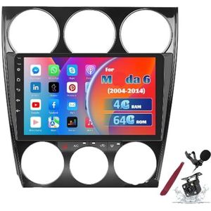 Android 15 Autoradio voor M-azda 6 (2004-2015) 9 inch 2K Touchscreen 2000 * 1200 Android Head Unit Multimedia Speler met Carplay GPS Navi BT 5G WiFi DSP SWC,K5 pro