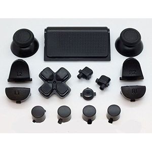 Volledige Knoppen Custom Mod Kit Set voor Sony Playstation 4 PS4 Controller Vervanging (zwart)