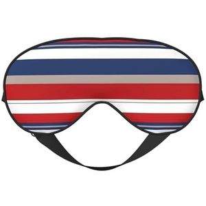 Rood Blauw Wit Grijs Strepen Print Comfortabele Slaap Oogmasker Mannen Vrouwen Lichtgewicht Reizen Nap Meditatie Yoga Werk