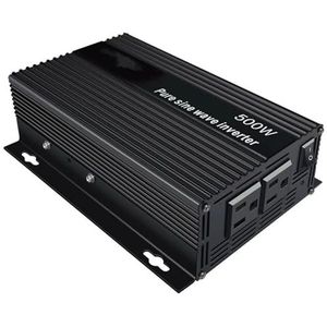Omvormer Zonnepaneelomvormer 500W Zuivere Sinusgolf Zonne-omvormergenerator 12V/24V/36V/48V DC Naar 120V/220V/240V AC Powerbankomvormer(36V,110V)