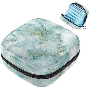 Marmer Gold Splatter Maandverband Opbergtas Menstruatie Pad Tas Draagbare Menstruatie Cup Pouch met Rits voor Tiener Meisjes Vrouwen Dames