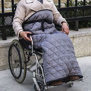 Rolstoeldeken - Winddicht - Beenwarmer Cover - 116 cm Lang - Grijs