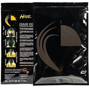 Hair Quicky® Premium Hair Fibers, shaar, direct effect bij geheime hoeken, gedeeltelijke gladheid, haaruitval en licht haar, voor mannen en vrouwen, natuurlijke keratine |100g | medium bruin
