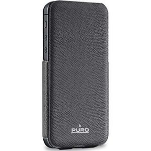 Puro Slim Eco-Leather Flip Case voor iPhone 5 - Zwart