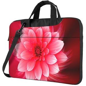 roze rode bloem Laptop Tas schokbestendige Laptop Sleeve Case Computer Schoudertas 13 14 15.6 inch