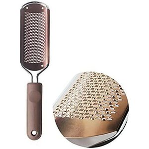 Voetvijl voor pedicure, groot oppervlak van metaal, voetschraper van roestvrij staal (roségoud A)