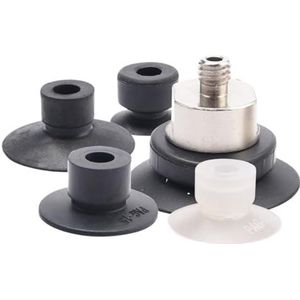 10 stuks industriële vacuümspindel met dun mondstuk, pneumatische componenten, siliconen zuiger, serie PAG-10/15/20/30, zwarte en witte zuignappen (transparant)