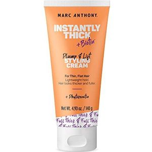 Marc Anthony Instant Dikke Biotine Styling Cream - Biotine & Vitamine E Haarverdikkingscrème om het haar dik en vol te maken - Volumiserend Lichtgewicht Verdikking Haarproduct voor fijn, Droog Dof