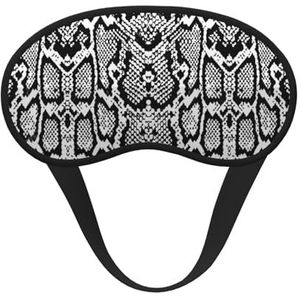 FZGGWYHL Zwart Wit Slang Huid Gedrukt Verduisterende Slaap Masker Aid Oogmasker Reizen Slaap Oogmasker