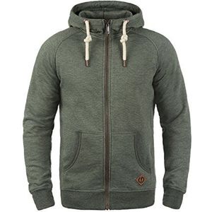 Solid SDVitu sweatjack met capuchon voor heren, capuchon met capuchon, trekkoord, kangoeroezak, ritssluiting, katoenmix, regular fit, climb ivy melange (8785), 3XL