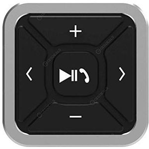 D62CS Bluetooth 5.0 afstandsbediening voor auto, stuurwiel media-knop met houder, muziekbesturing en telefoneren, compatibel met iOS en Android