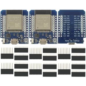 EPLZON 3 stuks ESP32 mini-module Bluthooth ESP32 NodeMCU WiFi ontwikkelingsplaat module Bluthooth Chip CH9102F compatibel met Arduino met Pin, micro-USB-interface