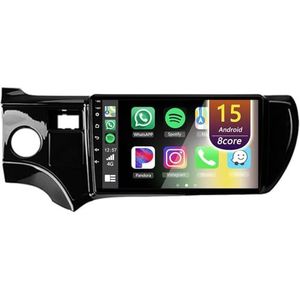 Android Radio voor Toyota Aqua 2011-2017, 9 inch Touchscreen Autoradio met Wireless CarPlay Android Auto Bluetooth WIFI(LHD,8Core(8+256GB))