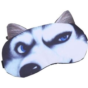 Oogmasker Slaapmasker Katoen Slapen Oogmasker Leuke Kids Cartoon Oogbedekking Blinddoeken Reizen Thuis Ogen Relax Maskers Ooglap om te slapen (Husky A)