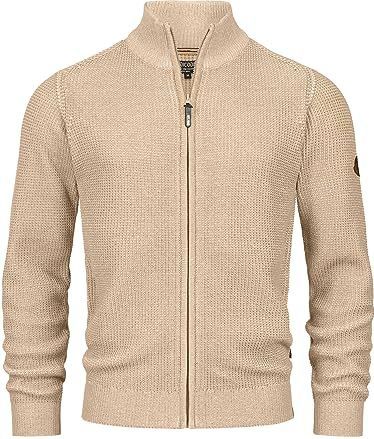 INDICODE JEANS Gebreid vest 'Layton'  beige