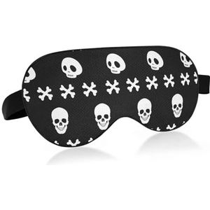 LI ZHI XIN Slaapmasker voor volwassenen, verduisterende slaapmaskers voor dames en heren, oogmasker voor reizen met verstelbare riem, zacht comfortabel oogmasker voor slapen met schedelpatroon