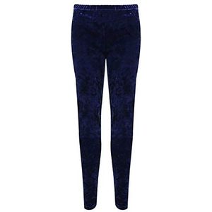 FAIRY TRENDZ LTD Dames geplet velours fluwelen legging dames volledige lengte elastische stretch broek broek broek, koningsblauw, 42-44