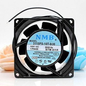 NMB 3115PS-10T-B30 100V 9/7W aluminum frame fan 8038 silent fan
