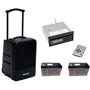 OMNITRONIC Set MOM-10BT4 Modulair draadloos PA-systeem + CD-speler met USB & SD + 2x Batterij