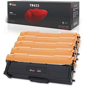 Toner Experte Brother TN423 TN421 Toner Cartridge Vervanging voor TN-423 TN-421 voor HL-L8260CDW HL-L8360CDW DCP-L8410CDW MFC-L8690CDW MFC-L8900CDW MFC-L9570CDW Printer 5 Pack