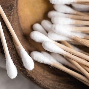 200 bamboe wattenstaafjes, 100% plasticvrij, biologisch afbreekbaar en duurzaam, natuurproduct, milieuvriendelijke oorstaafjes, Q Tips, veganistisch