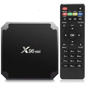 X96 Mini tv-box, 1 GB RAM en 8 GB ROM Box Android TV Box Media Player hoge kwaliteit (Android 10.0) met afstandsbediening en HDMI-kabel, multimediaspeler, 4K tv-box