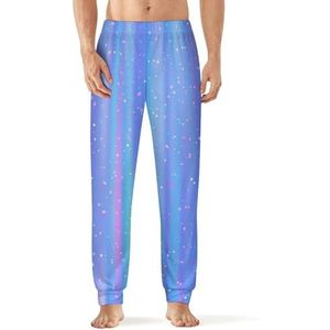 Kleurrijke Stippen Stof Mannen Pyjama Broek Zachte Lange Pjs Bottoms Elastische Nachtkleding Broek 5XL