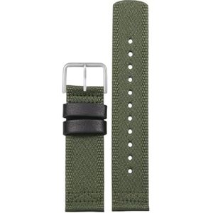 Pgqjfks Nylon Band 23mm en 24mm Nylon Horloge Band Horloge Accessoires, Staal Kleur Gesp, 24mm, Nylon