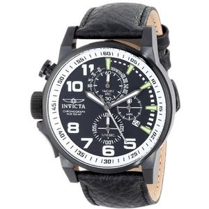 Invicta Heren INVICTA-14476 Force Analog Display Japans Quartz Zwart Horloge, Zwart, Chronograaf