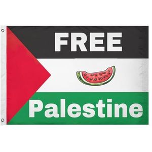 Watermeloen Gratis Palestina Vlag 2x3 Ft Tuin Vlag Dubbelzijdige Outdoor Yard Vlag Vakantie Tuin Vlag Met Messing Doorvoertules voor Buiten Balkon Dak Garage