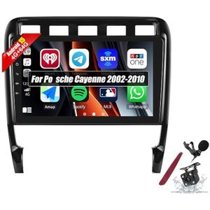 Android 15 Auto Stereo Radio voor P-orsche Cayenne (2003-2010) 9 inch 2K Touchscreen Android Head Unit Multimedia Speler met Carplay, GPS Navi, BT, 5G WiFi, DSP, SWC,Y3
