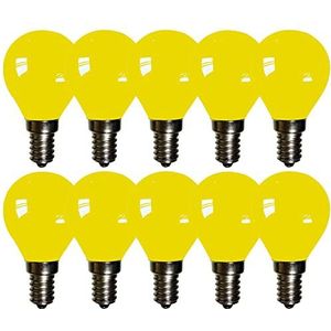 NCC-Licht 10 x LED filament lamp druppels 2W E14 gekleurd geel 100lm