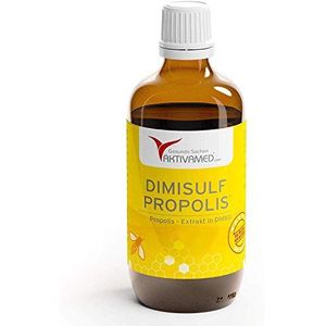 AKTIVAMED® Propolis extract groen 20% opgelost in DMSO 100 ml - met vitamine C, E, B, biotine - beste imkerkwaliteit - PROPOLIS DIMISULF 100ml zonder alcohol - vrij van schadelijke stoffen -