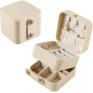 Jewelry box storage box, earrings, rings, necklaces, portable three-layer storage box for jewelry storage.