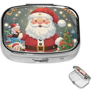 Pil Case Rechthoek 3 Compartiment Pillendoos Ronde Pil Organiseer Metalen Waterdichte Geneeskunde Organizer Doos voor Reizen Kleine Pillen Container Draagbaar voor Supplementen